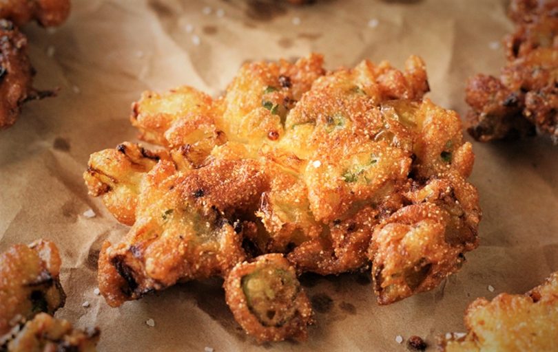 Okra and Green Tomato Fritters