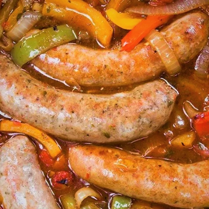 Pressure Cooker Italian Sausages with Onions and Peppers